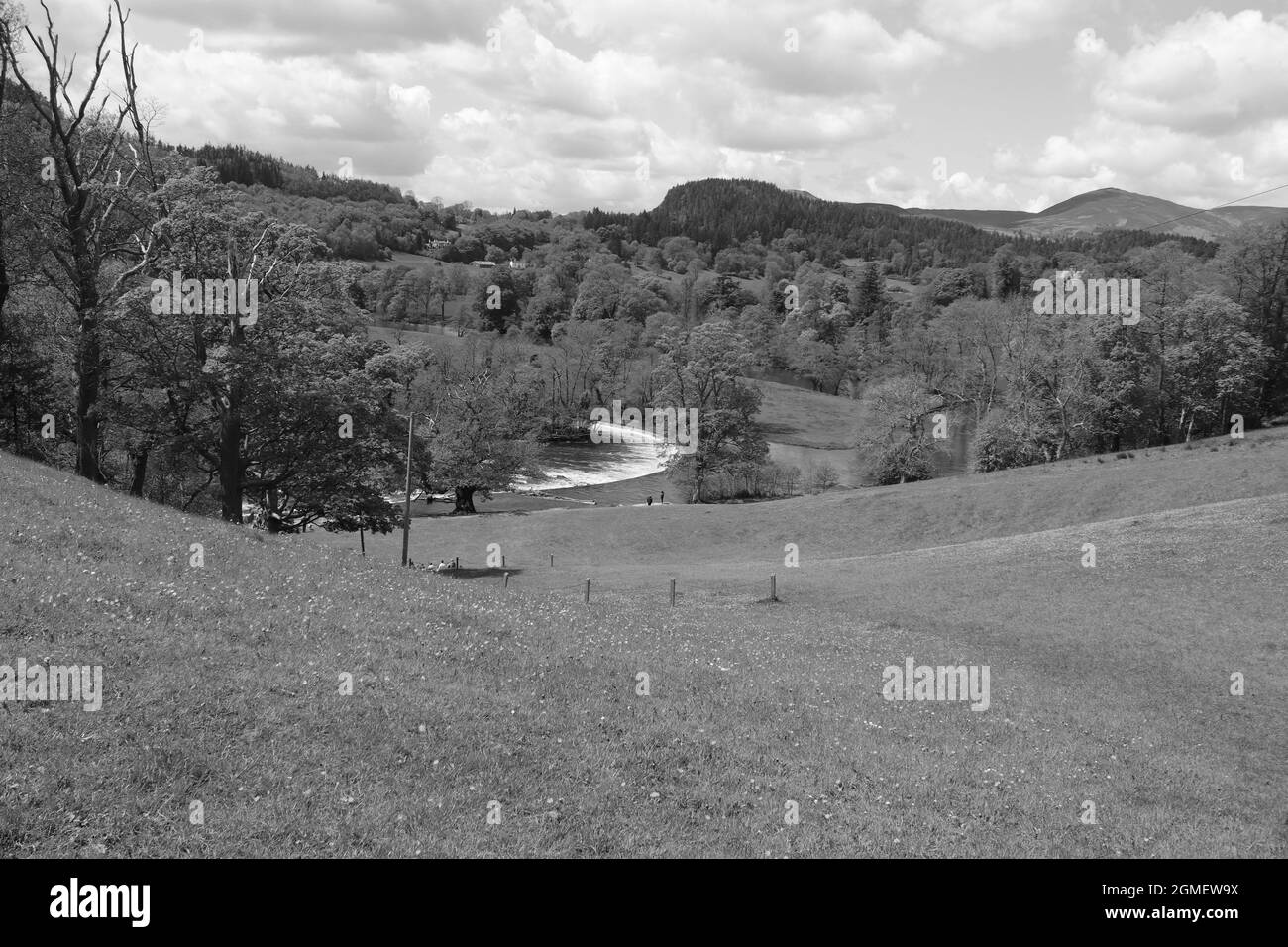 Horseshoe falls, Llangollen, Wales Stock Photo Alamy
