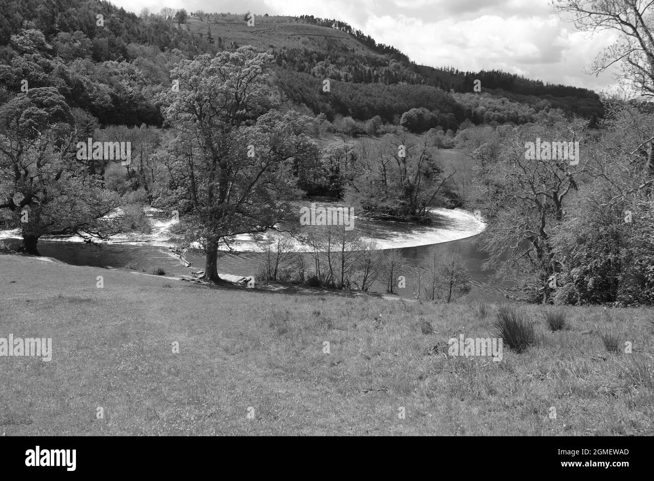 Horseshoe falls, Llangollen, Wales Stock Photo Alamy