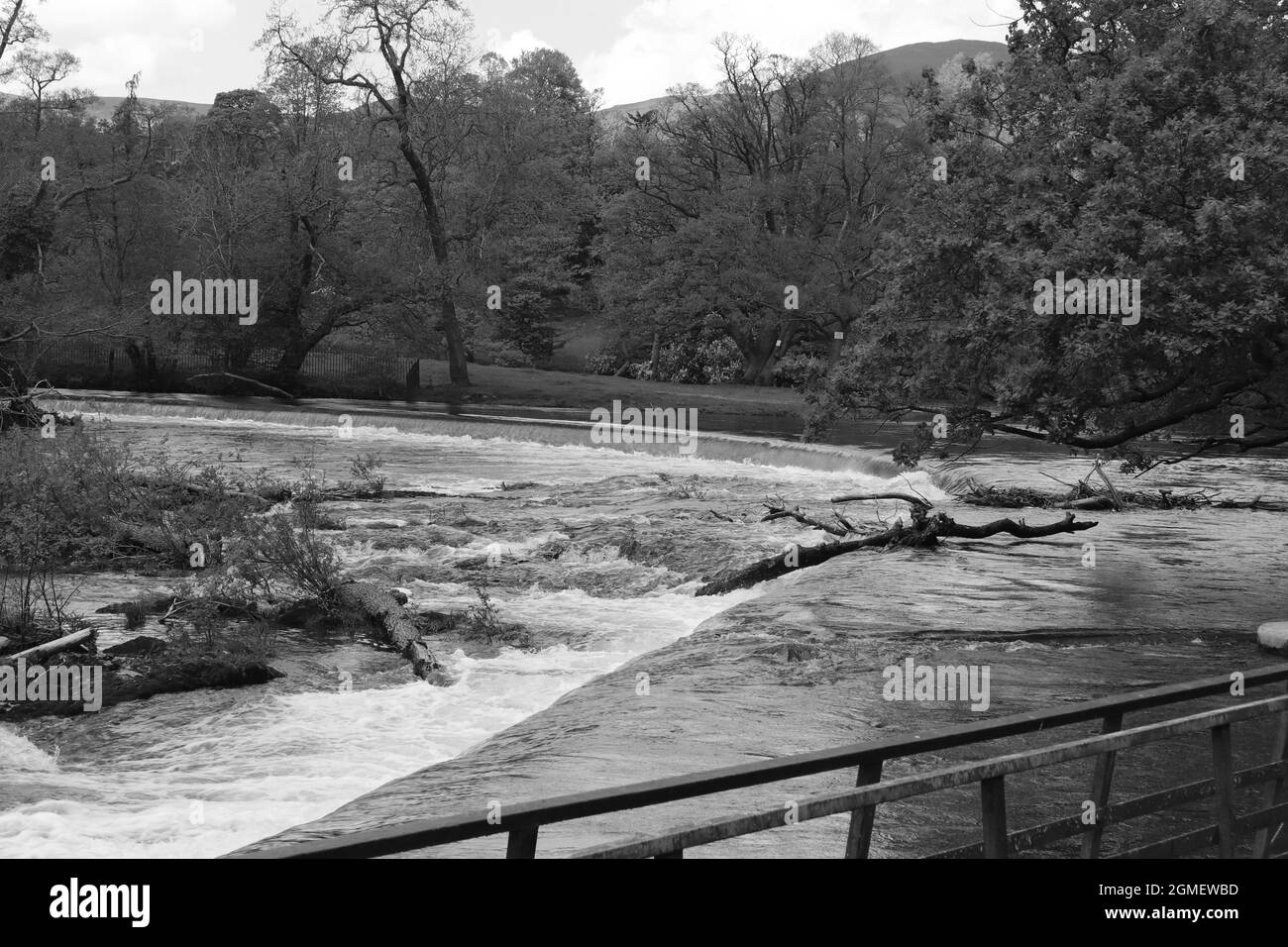 Horseshoe falls, Llangollen, Wales Stock Photo