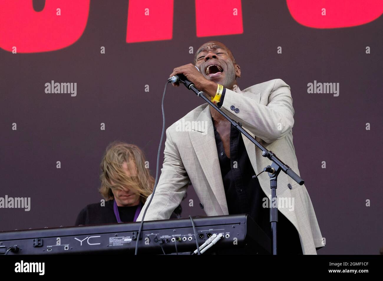 Newport, UK. 18th Sep, 2021. Andrew Roachford, MBE, British singer songwriter and keyboard player with the pop, rock and soul band Roachwood performing live on stage at the Isle of Wight Festival. (Photo by Dawn Fletcher-Park/SOPA Images/Sipa USA) Credit: Sipa USA/Alamy Live News Stock Photo