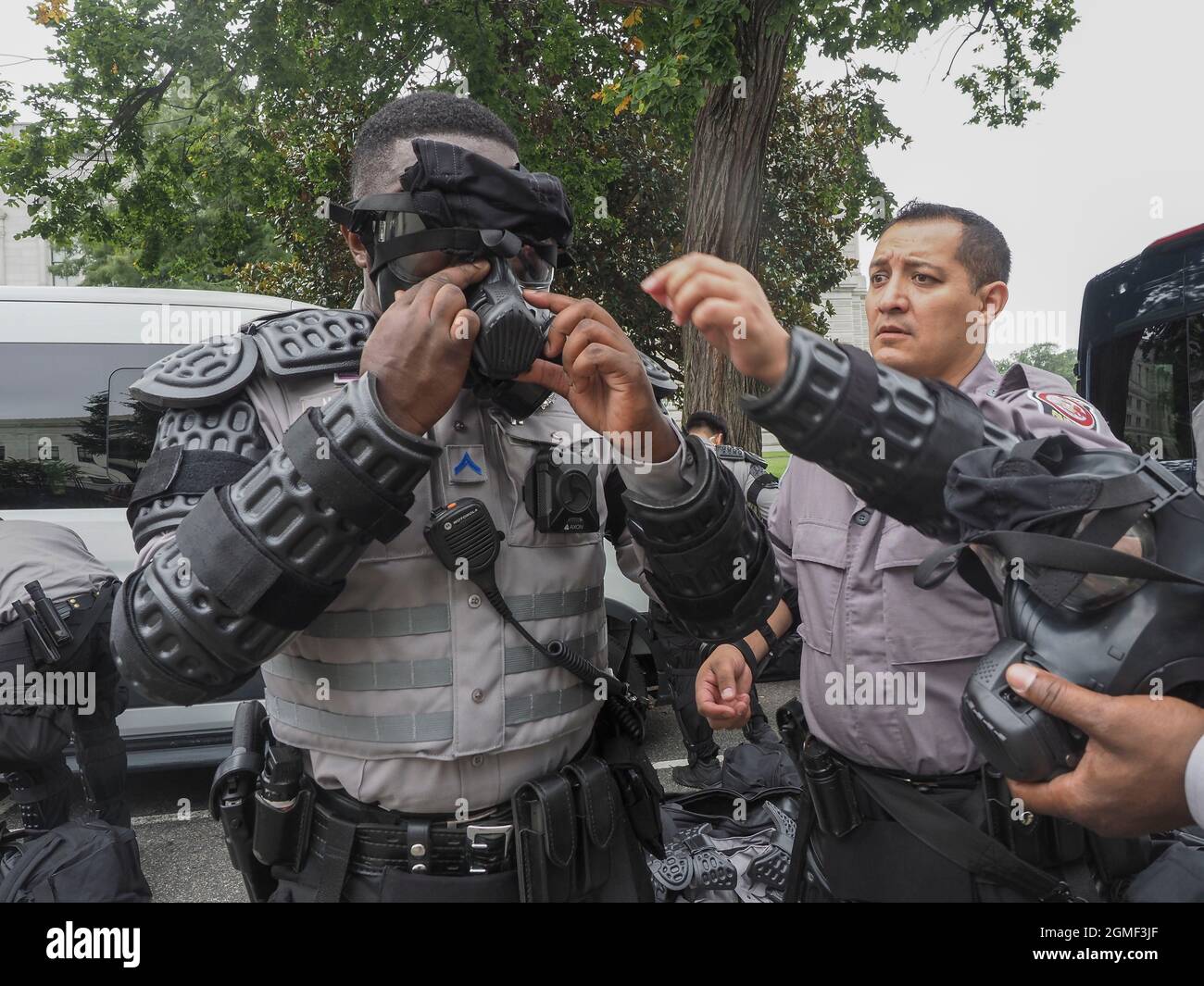 September 18, 2021, Washington, District of Columbia, USA: Police from the greater DC area prepare for the Justice for J-6 Rally (Credit Image: © Sue Dorfman/ZUMA Press Wire) Stock Photo