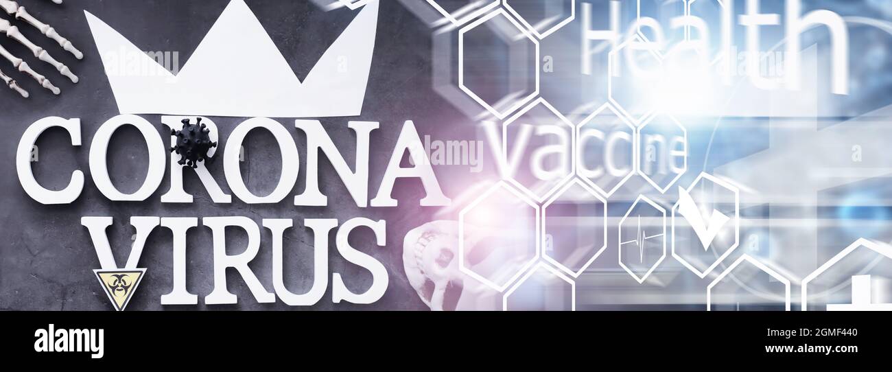 Virology Lettering Medical background. Lettering virus. Coronavirus wooden letters ...