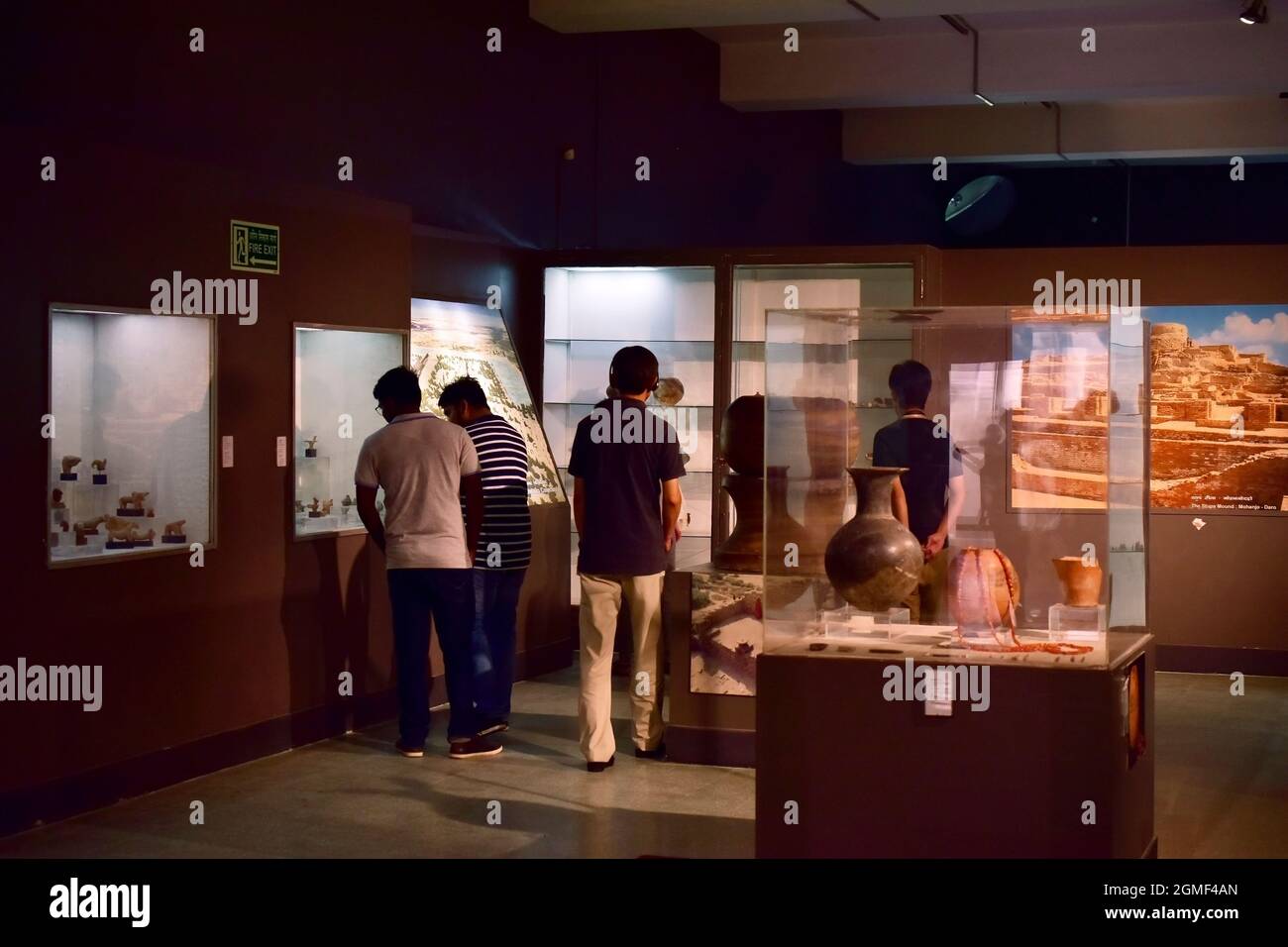 New Delhi, India - August 25, 2019:- Crowd at Delhi's Museum Stock Photo