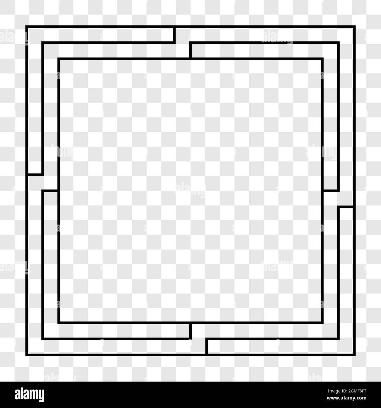 Abstract frame on transparent background. Vector Illustration. EPS10 ...