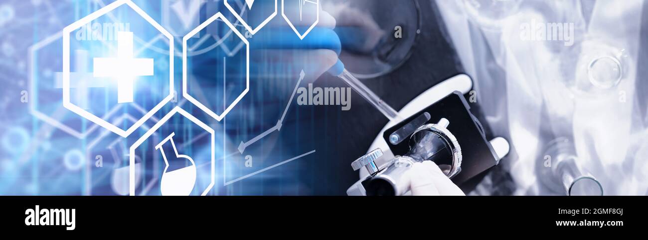 Drug Testing Microscope Laboratory research. Drug testing. Chemical experiments in the ...