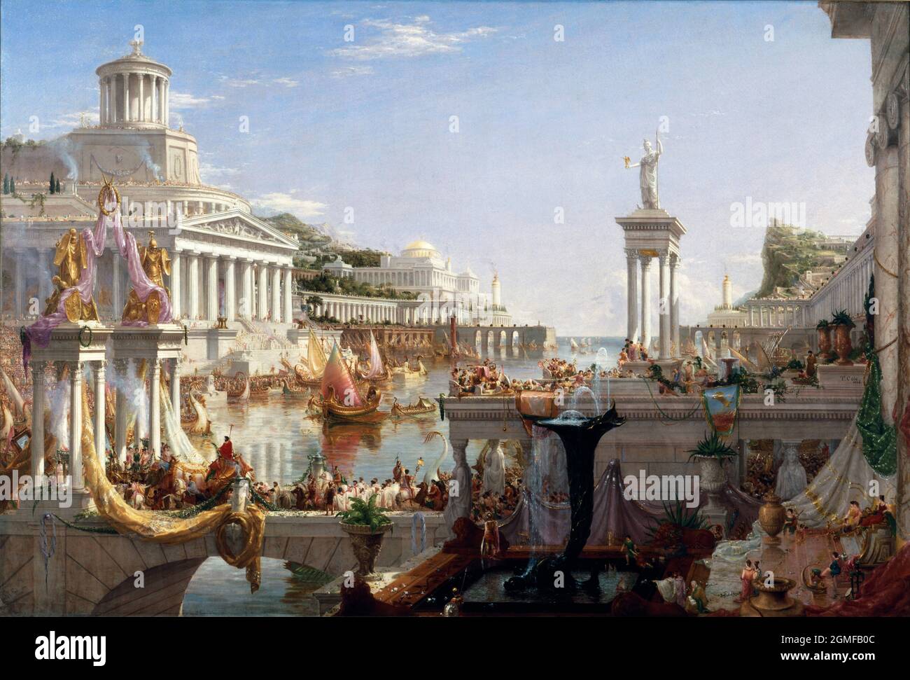 The Course of Empire: The Consummation of Empire by Thomas Cole (1801-1848), oil on canvas, 1836 Stock Photo
