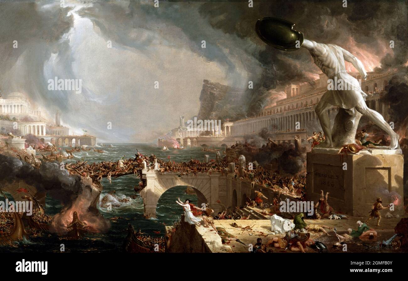 The Course of Empire: Destruction by Thomas Cole (1801-1848), oil on canvas, 1836 Stock Photo