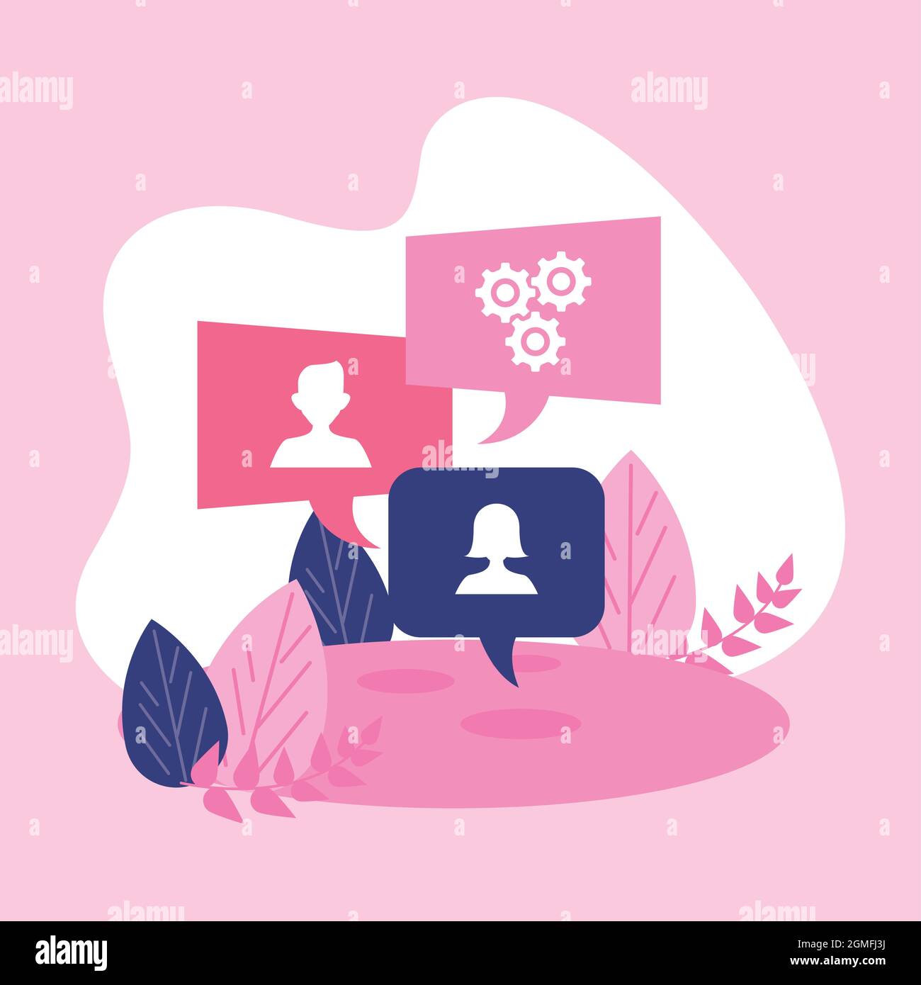 communication social speech bubbles Stock Vector Image & Art - Alamy