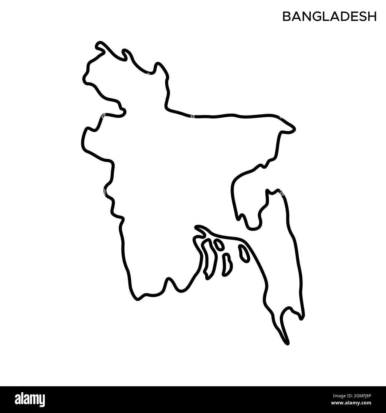 Bangladesh Contour Cut Out Stock Images Pictures Alamy   Line Map Of Bangladesh Vector Stock Illustration Design Template Editable Stroke Vector Eps 10 2GMFJ8P 