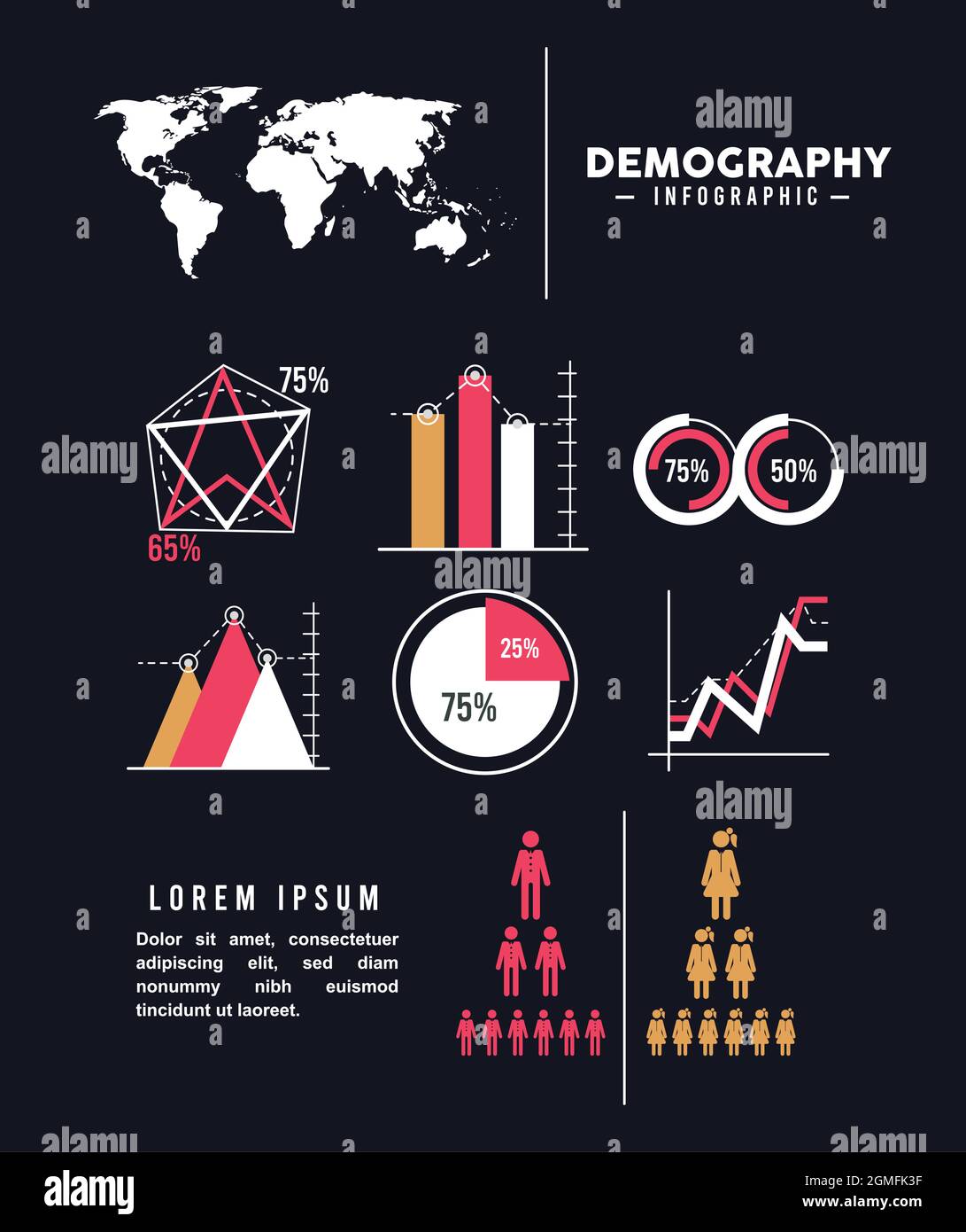 eight demography infographic icons Stock Vector Image & Art - Alamy