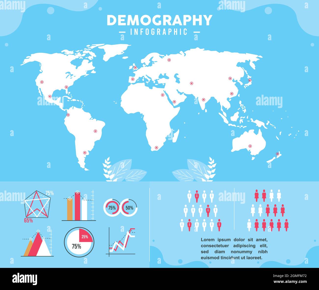 demography infographic and planet Stock Vector Image & Art - Alamy