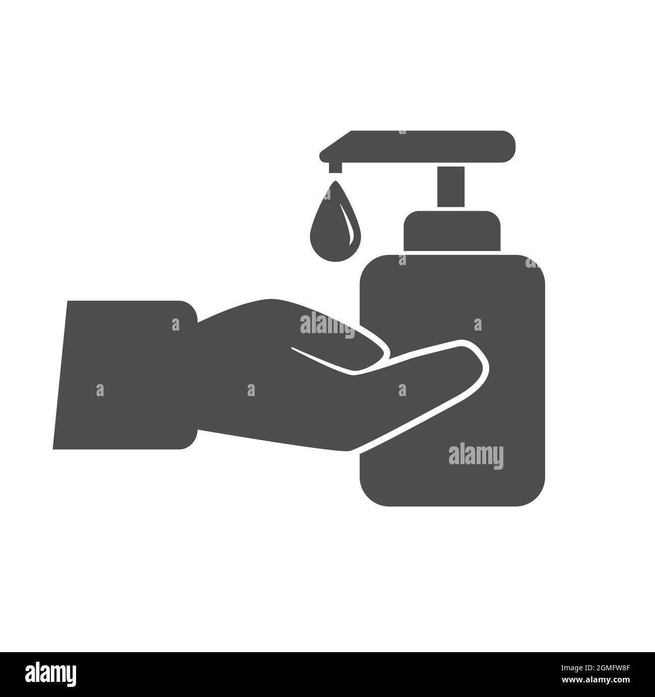 icon of liquid soap or disinfectant liquid. Flat design Stock Vector ...