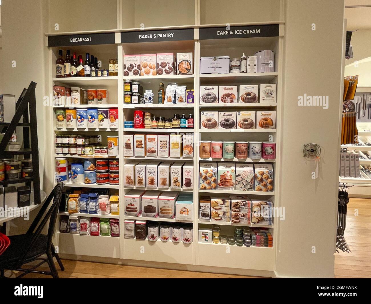 Orlando, FL USA September 9, 2021 A display with breakfast, bakers