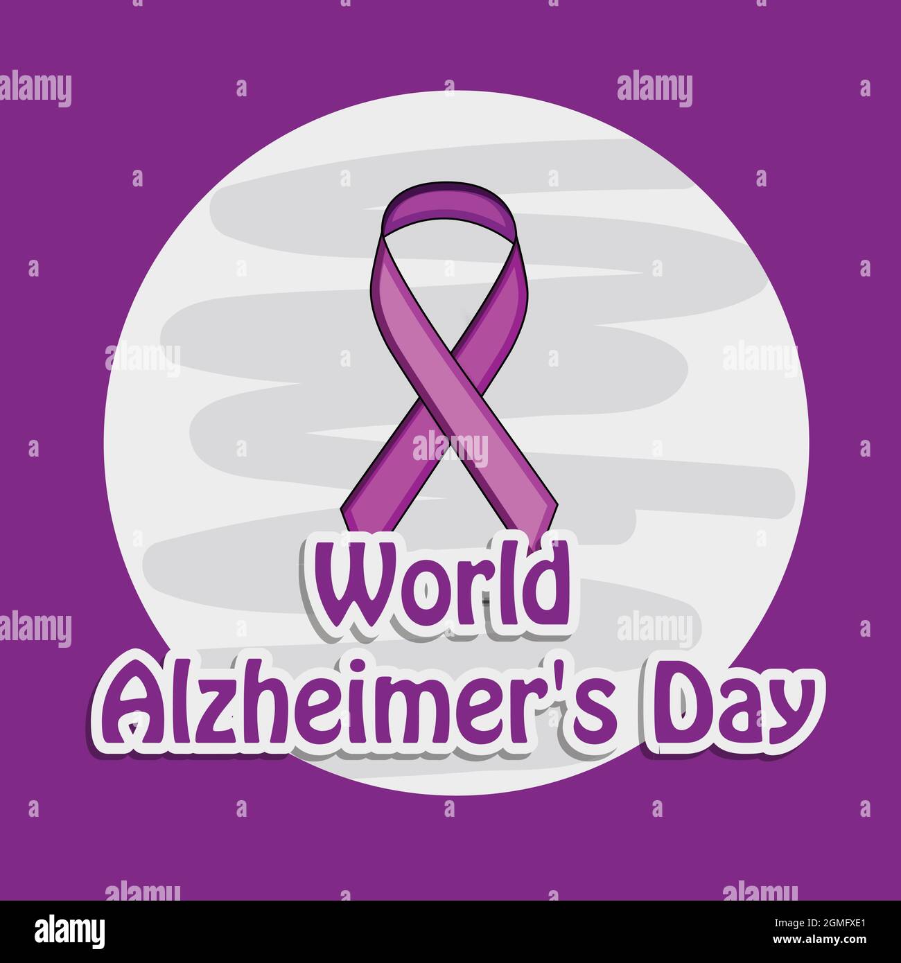 World Alzheimers Day Background Stock Vector