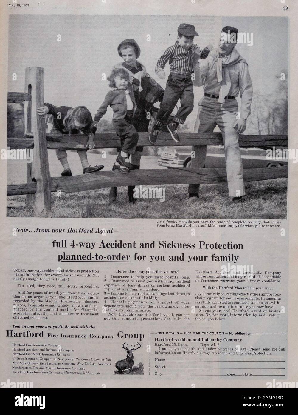 'The Saturday Evening Post' 18 May 1957 Magazine Advert, USA Stock Photo