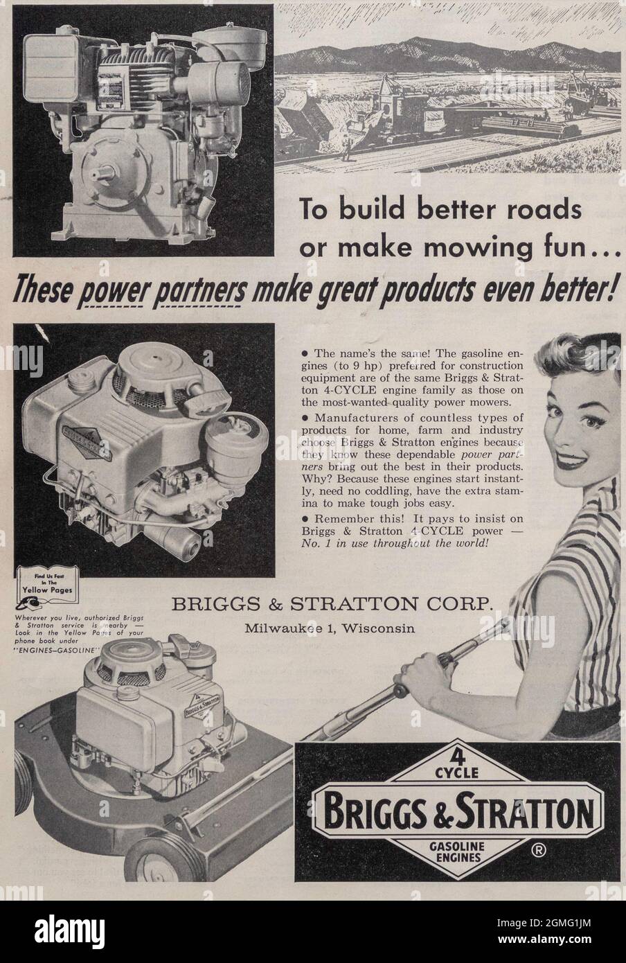 Lawn mower 1950s hires stock photography and images Alamy