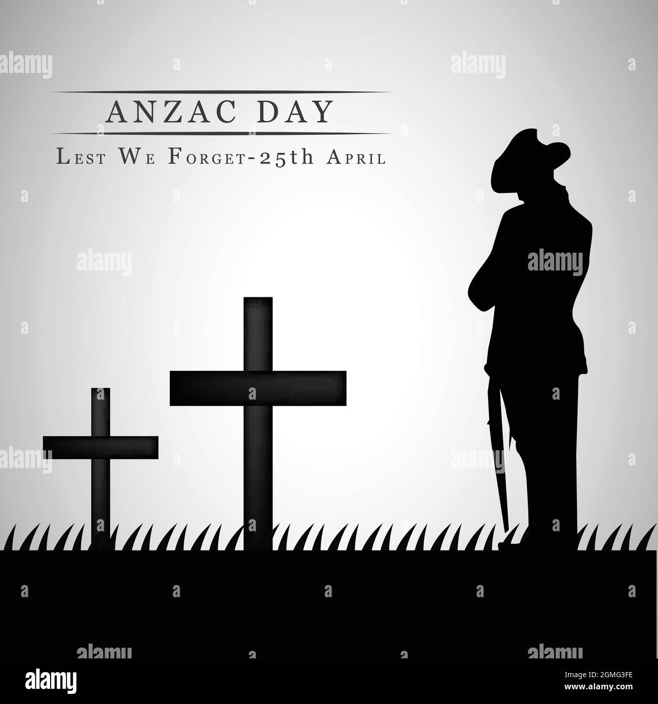Anzac Day Australia Background Stock Vector