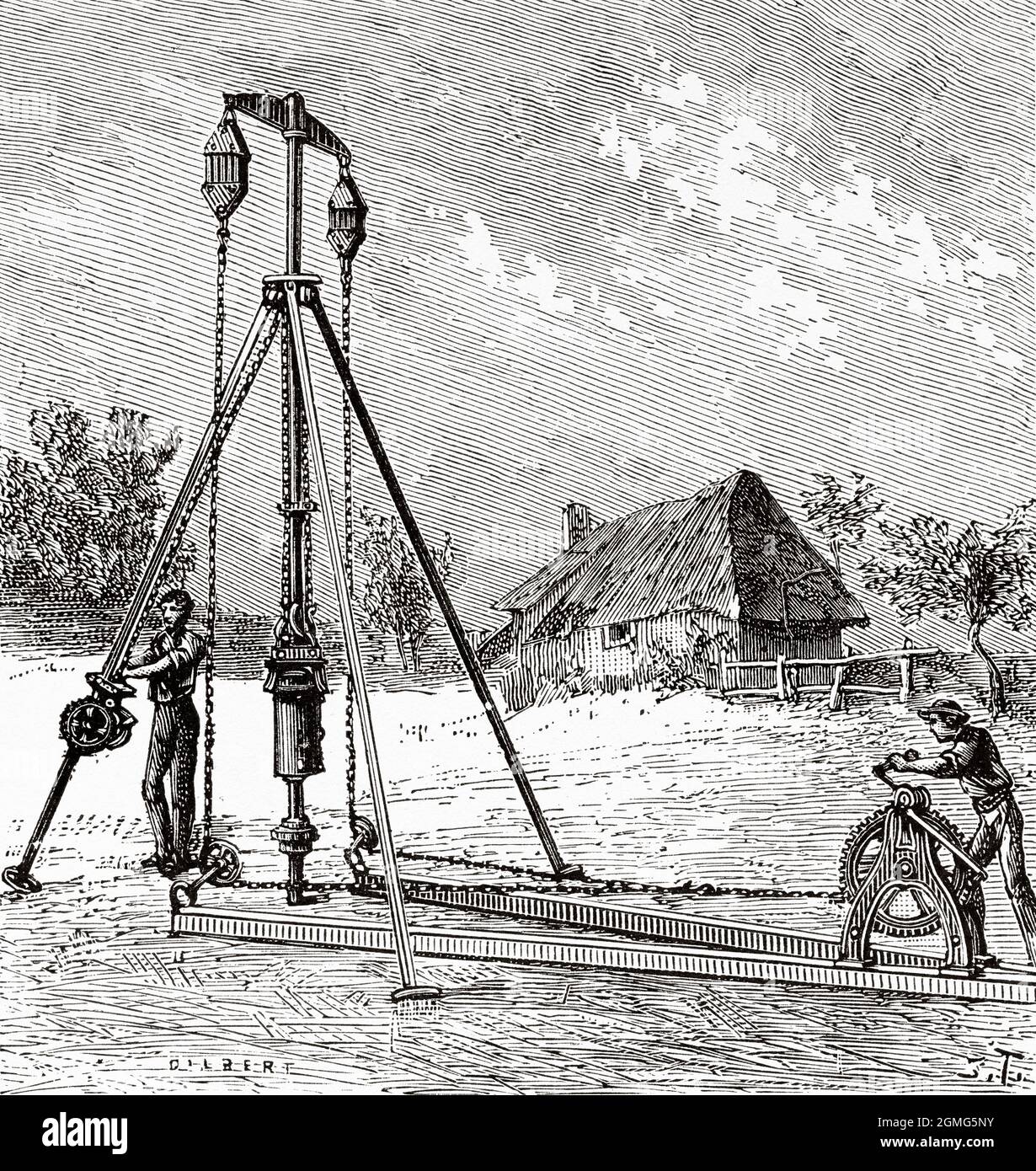 Water drilling 1800s hires stock photography and images Alamy
