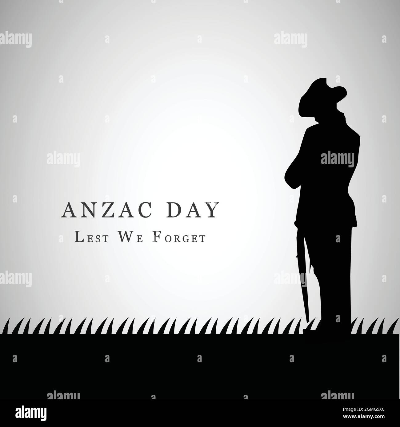 Anzac Day Australia Background Stock Vector