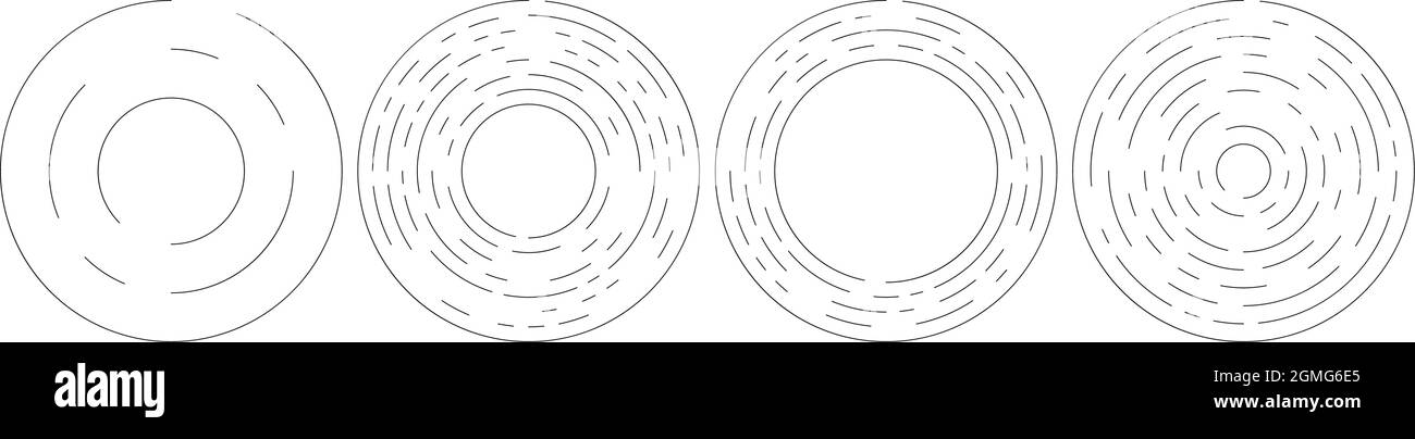 Circular, concentric segmented circles, rings. Abstract geometric ...
