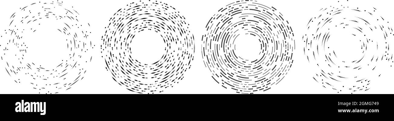 Random circles, dots, speckles and freckles concentric, circular and ...