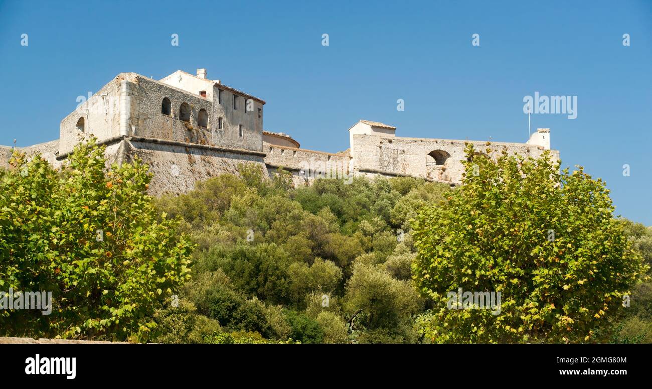 Blue sky over Fort Vauban in Antibes on the French Riviera Stock Photo