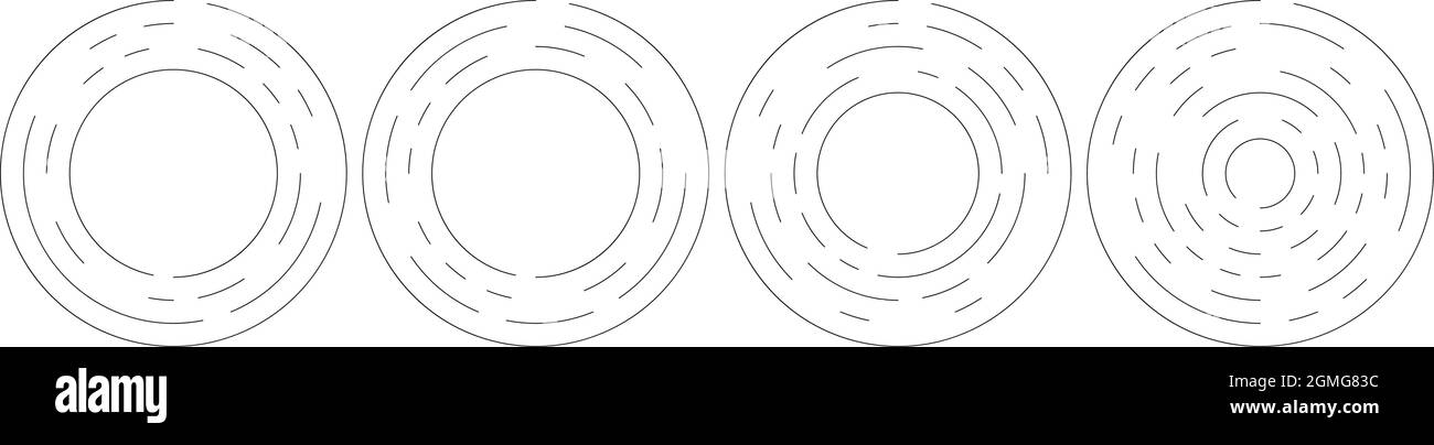 Circular, concentric segmented circles, rings. Abstract geometric ...