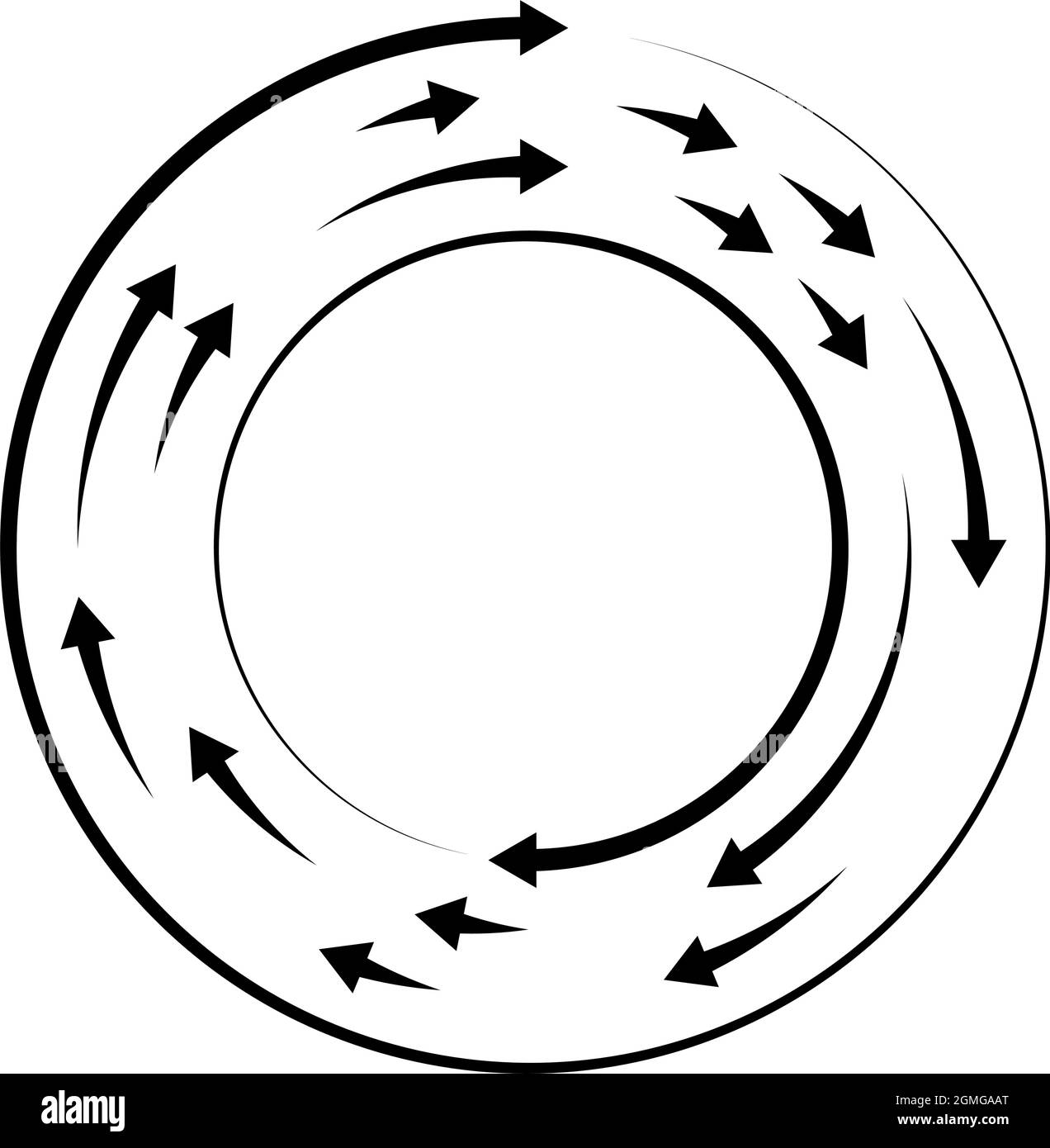 Circular, concentric segmented circles, rings. Abstract geometric ...