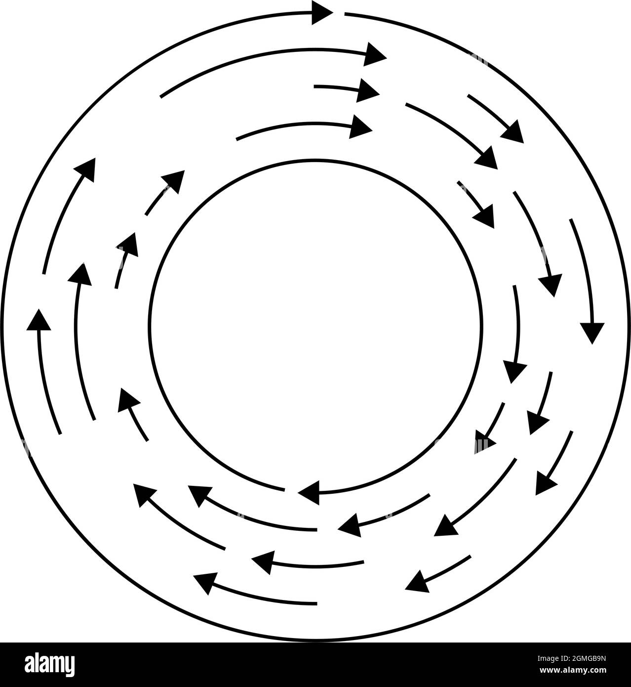 Circular, concentric segmented circles, rings. Abstract geometric ...