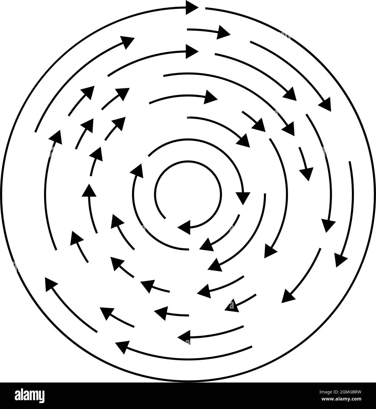 Circular, concentric segmented circles, rings. Abstract geometric ...