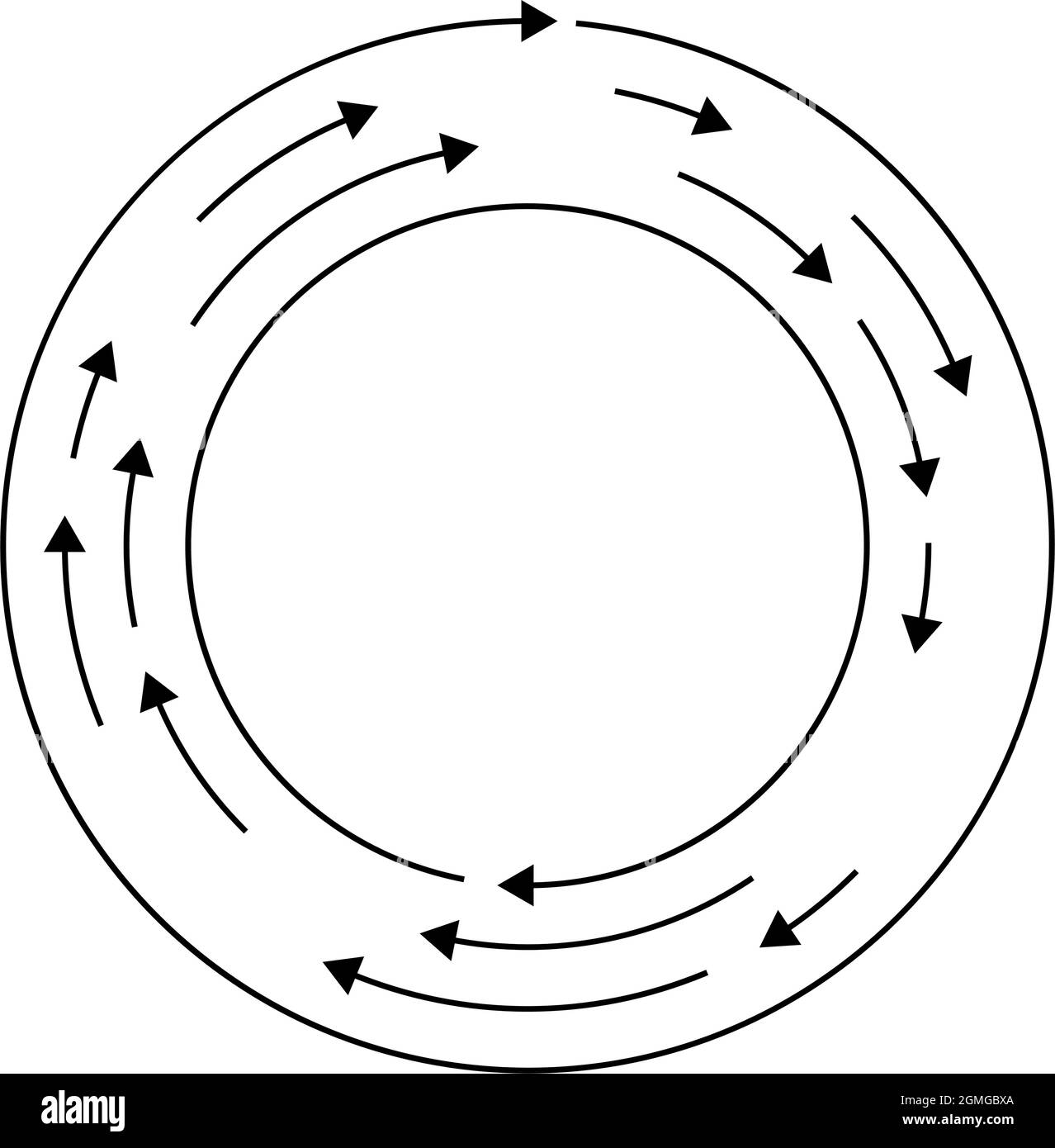 Circular, concentric segmented circles, rings. Abstract geometric ...