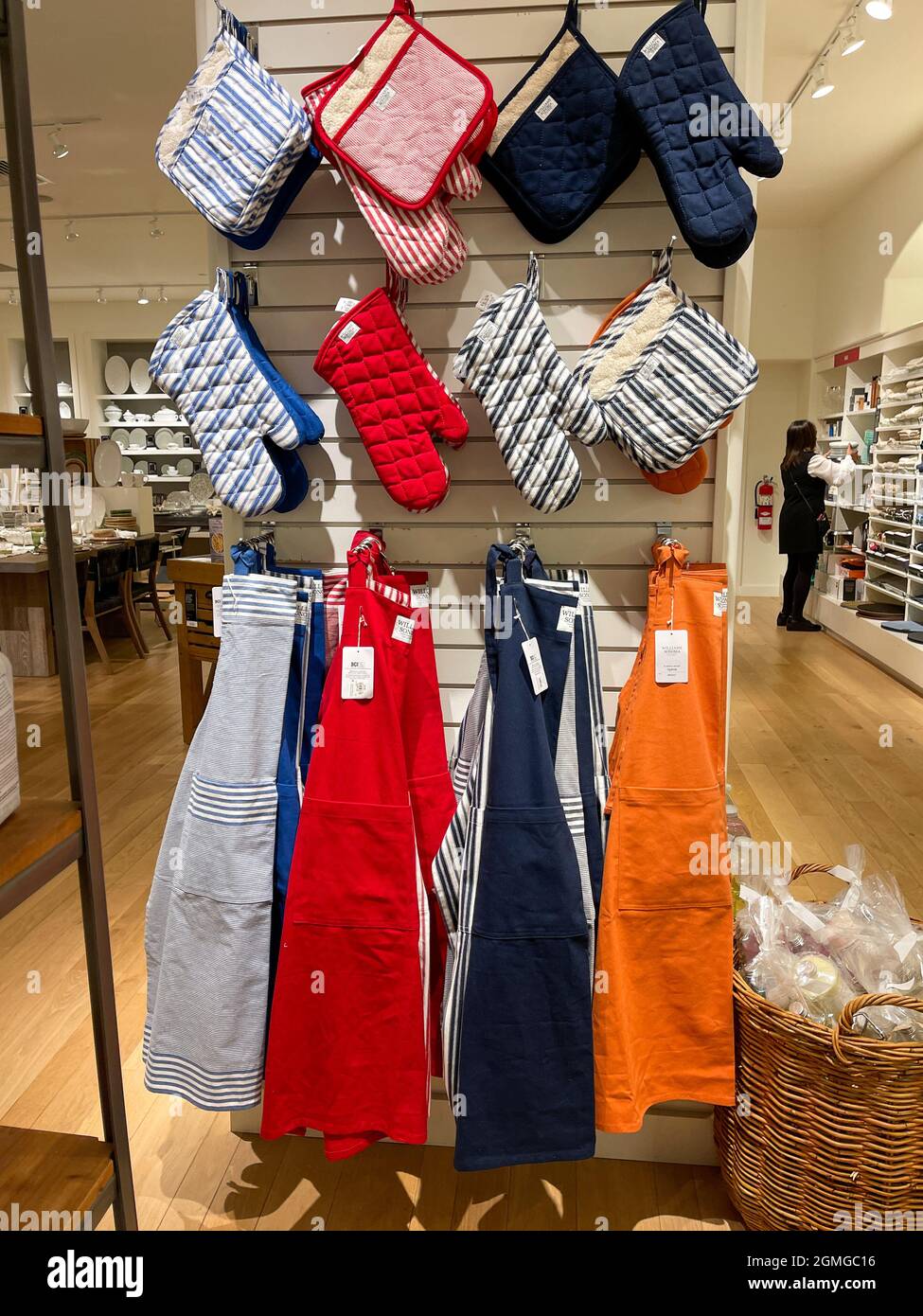 Orlando, FL USA September 9, 2021 The pot holder and apron aisle at