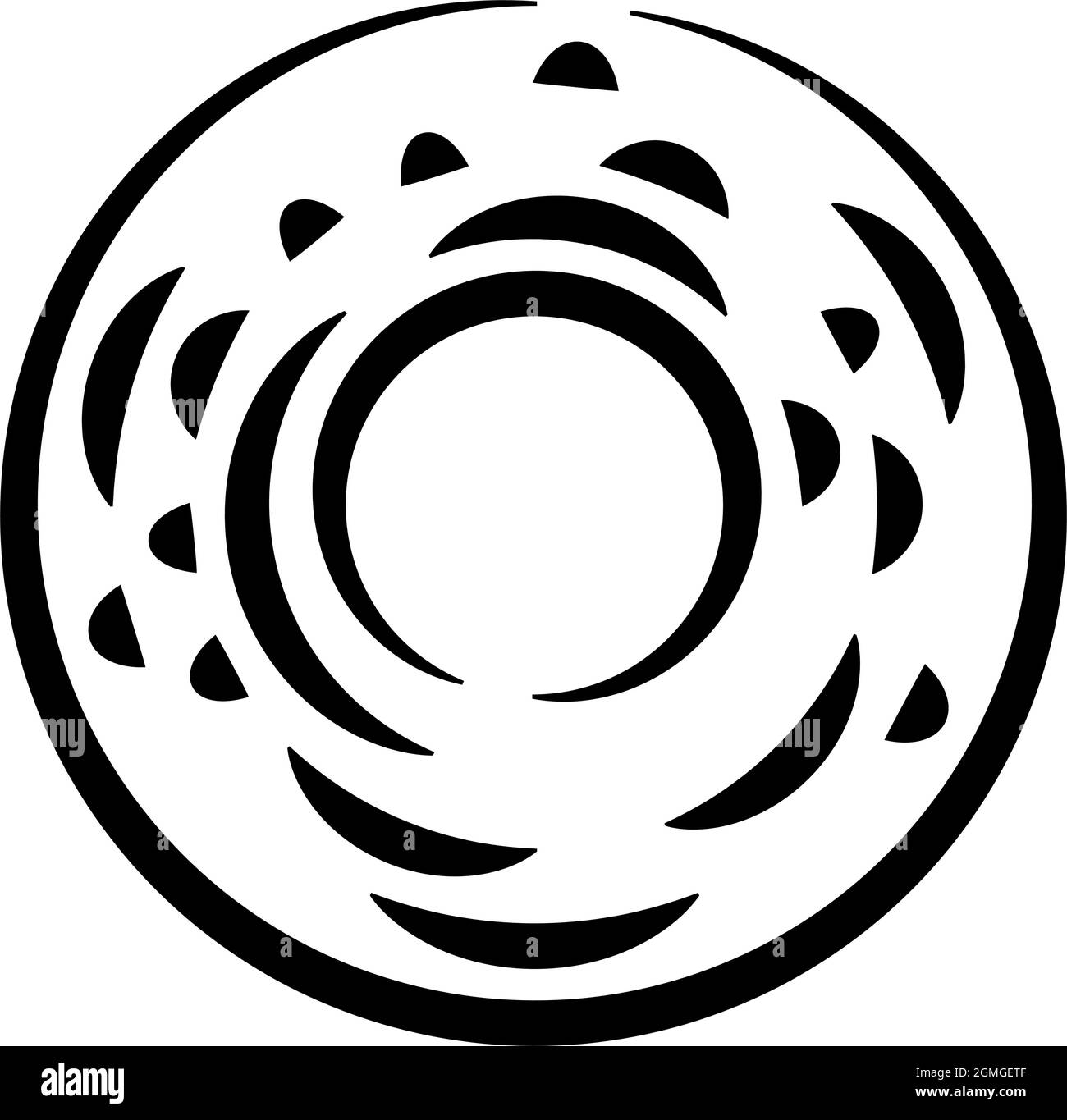 Circular, concentric segmented circles. Radial, radiating rings ...