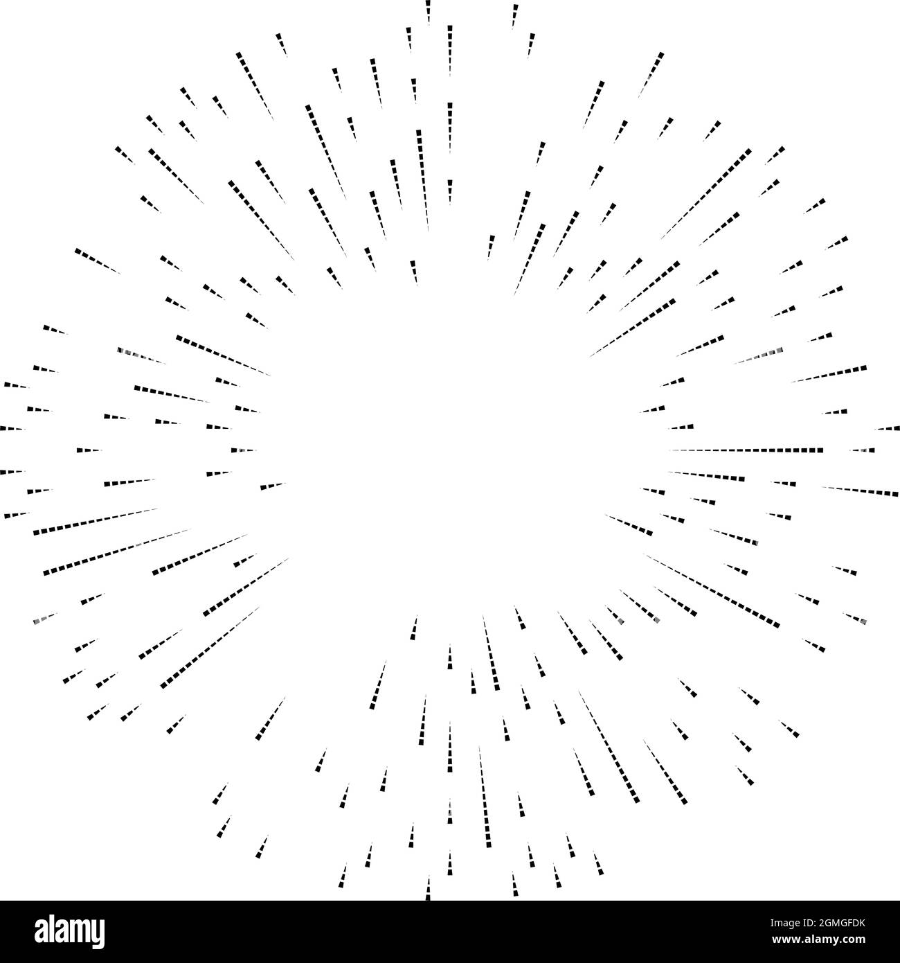 Radial, radiating lines. Radiation, explosion, twinkle, glare and glint