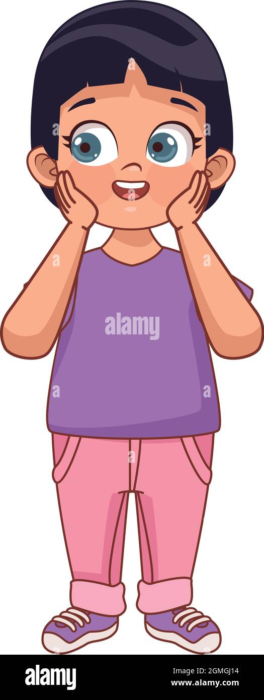 cute little girl Stock Vector Image & Art - Alamy