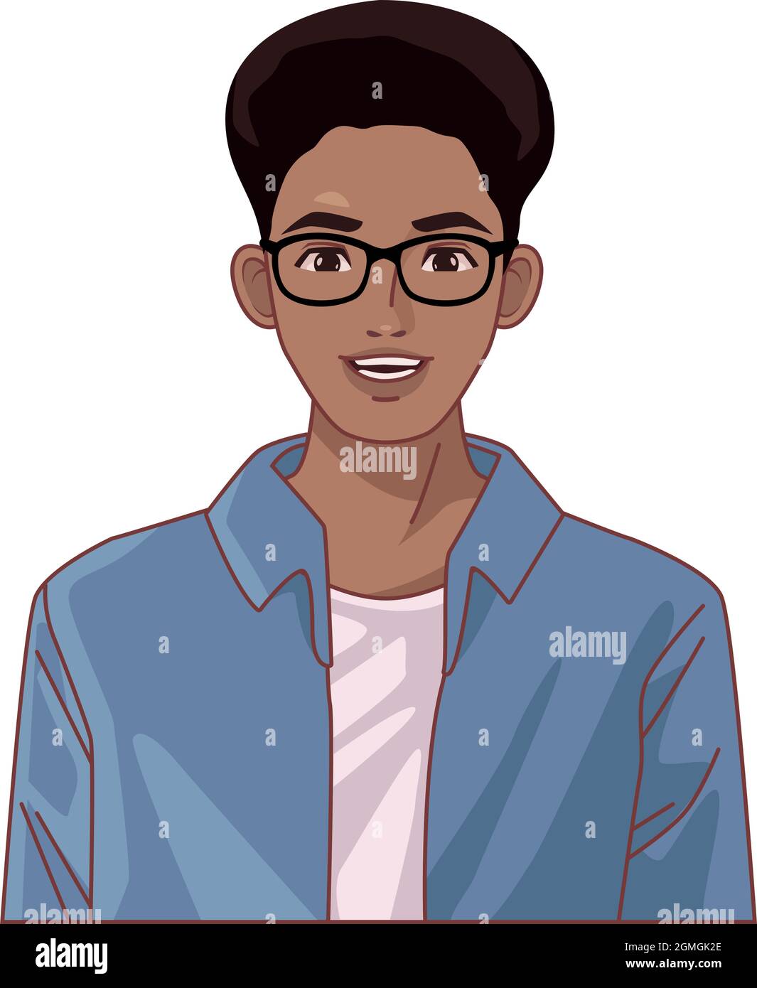 afro man character Stock Vector Image & Art - Alamy