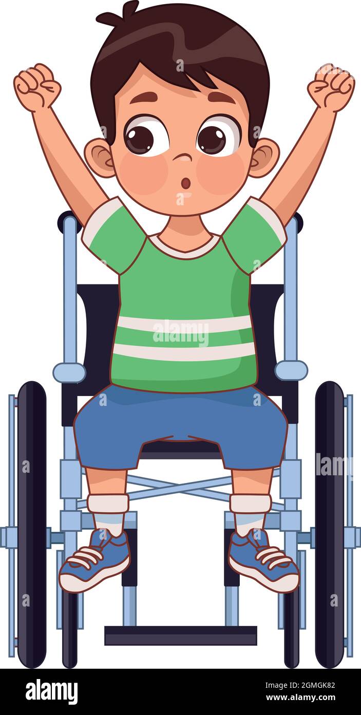 little boy in wheelchair Stock Vector Image & Art Alamy
