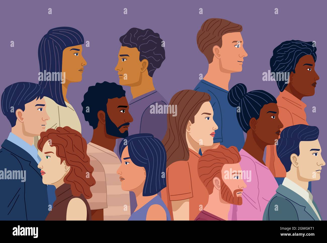 diversity people crowd Stock Vector Image & Art - Alamy