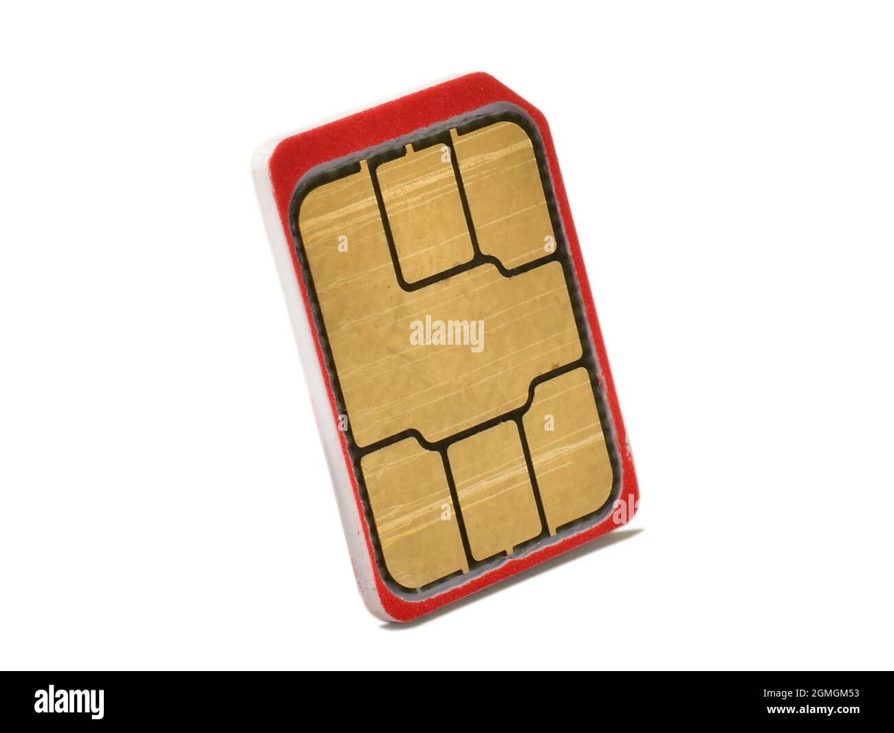 Nano Sim Isolated on White Background with Clipping Path Stock Photo