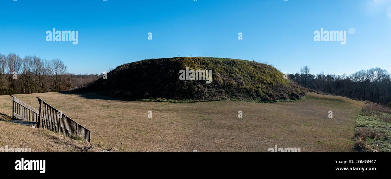 Ocmulgee Mounds National Historical Park in Macon, Georgia Stock Photo