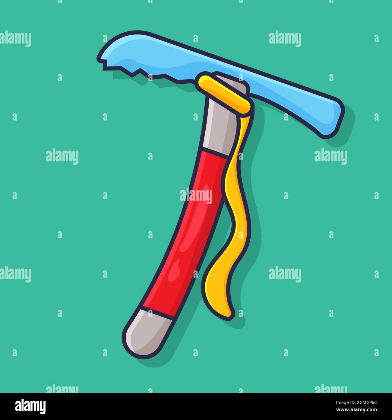 ice axe isolated cartoon vector illustration in flat style Stock Vector