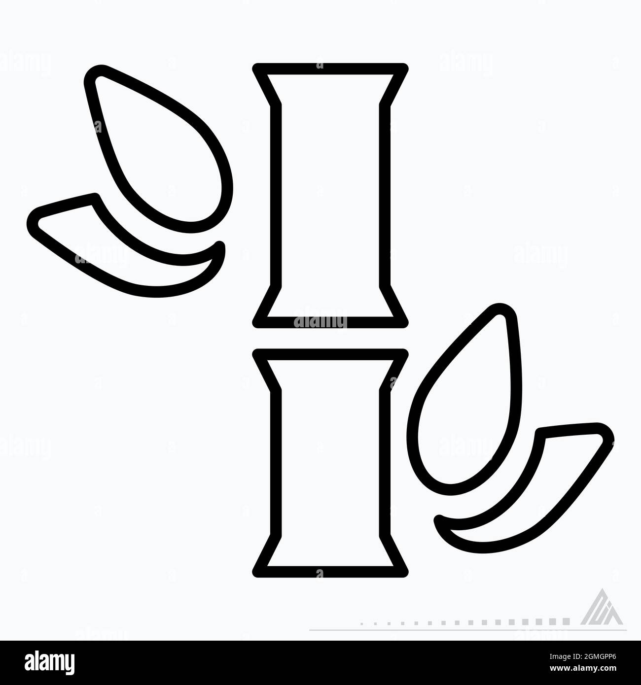 Icon Vector of Bamboo - Line Style Simple illustration, Editable stroke ...