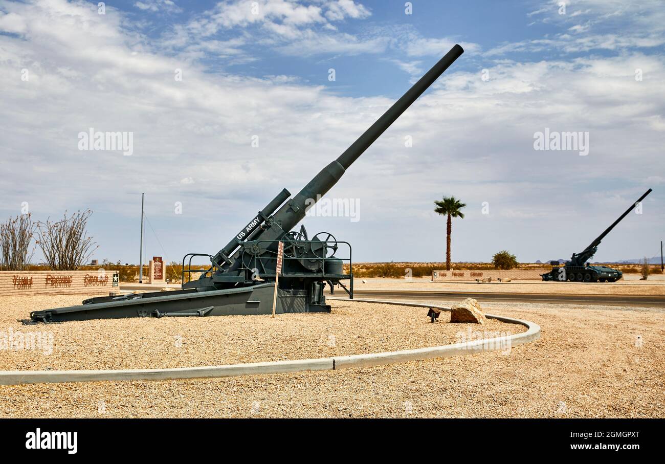 Yuma, Arizona, USA Julyl 17, 2021 Entrance to the US Army Yuma