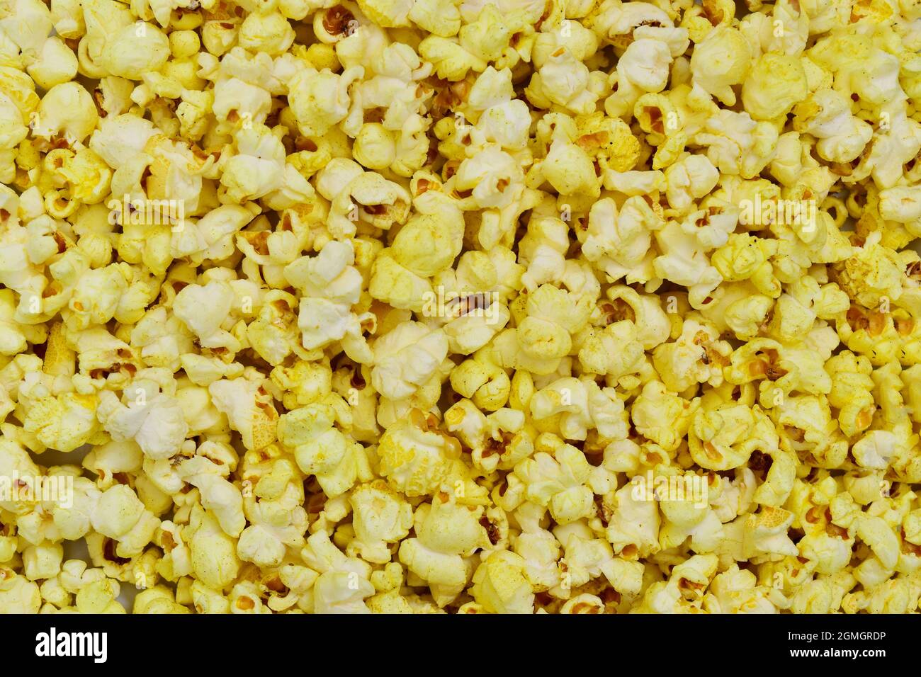 top view of popcorn texture background Stock Photo