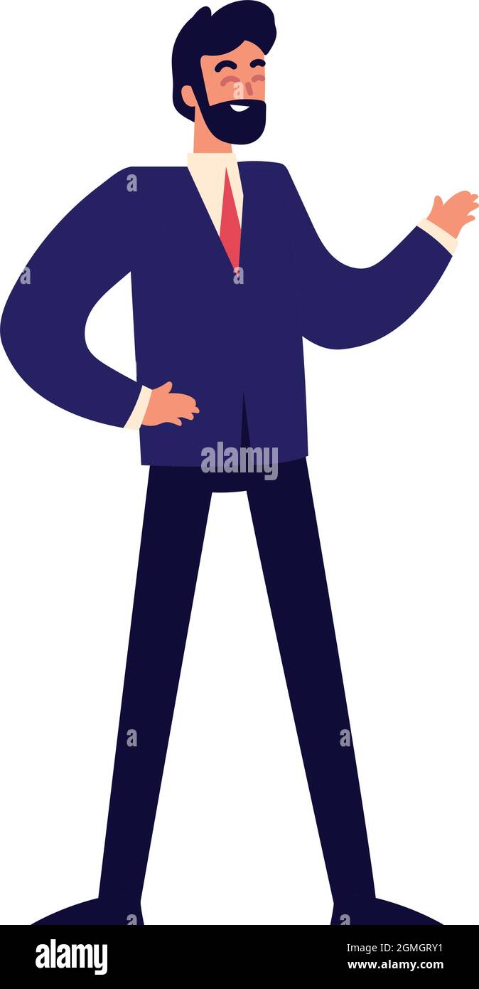 bearded business man Stock Vector Image & Art - Alamy