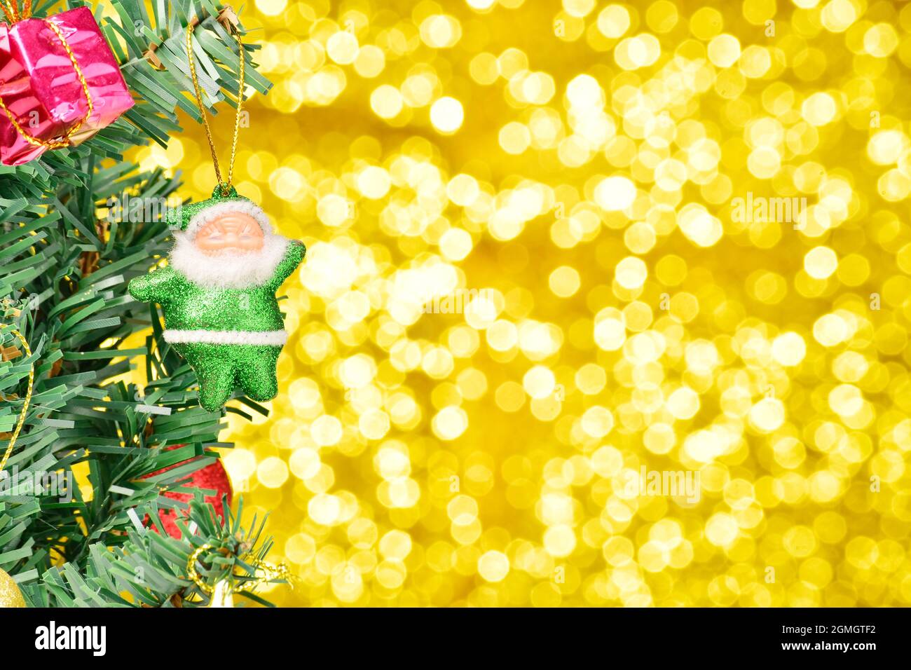 Christmas Tree with Text Space Stock Photo