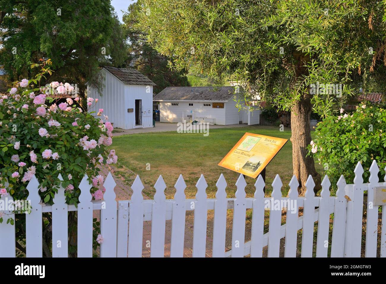 The historic Mission San Juan Bautista from 1797, San Juan Bautista CA Stock Photo