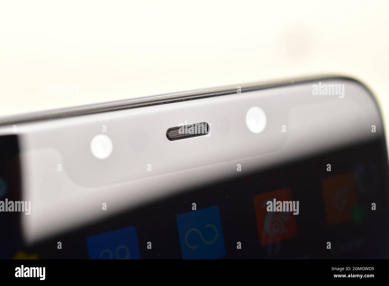 closeup image of mobile earpiece Stock Photo