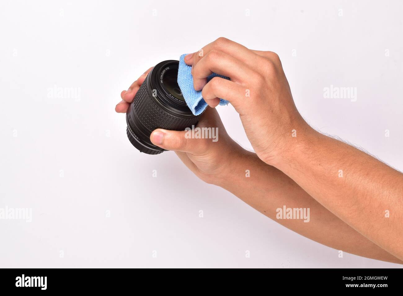 Wiping Dust from Camera Lens Stock Photo Alamy