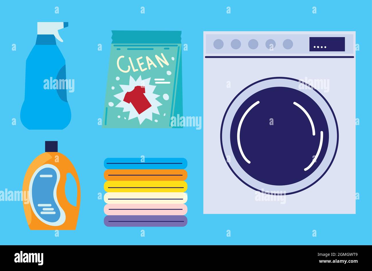 laundry clothes and soap icons Stock Vector Image & Art Alamy